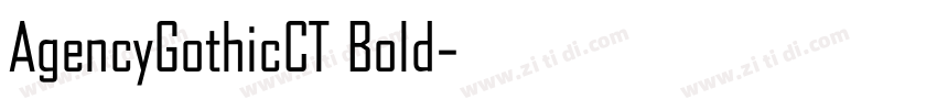 AgencyGothicCT Bold字体转换